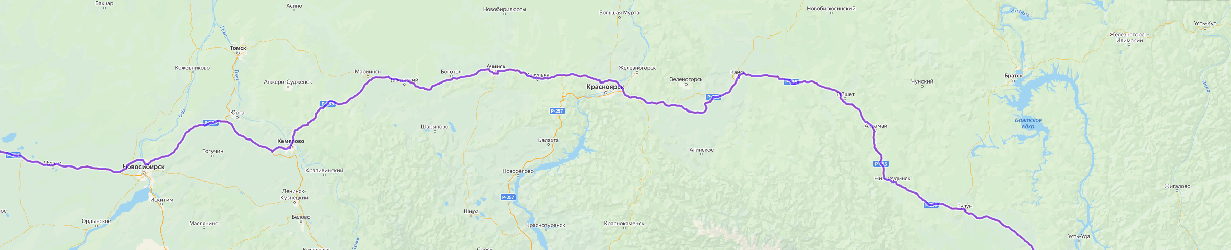 Доставка грузов из Кировского - карта транспортной логистики